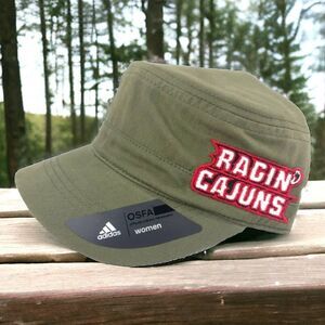 Adidas Louisiana-Layfayette Ragin Cajuns Womens Army Green Military Hat Cap NCAA